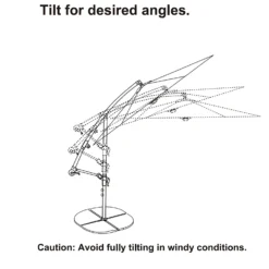 None 3m Overhanging Parasol - Light Grey -Furniture Series Sale 12888566 1414966185580383