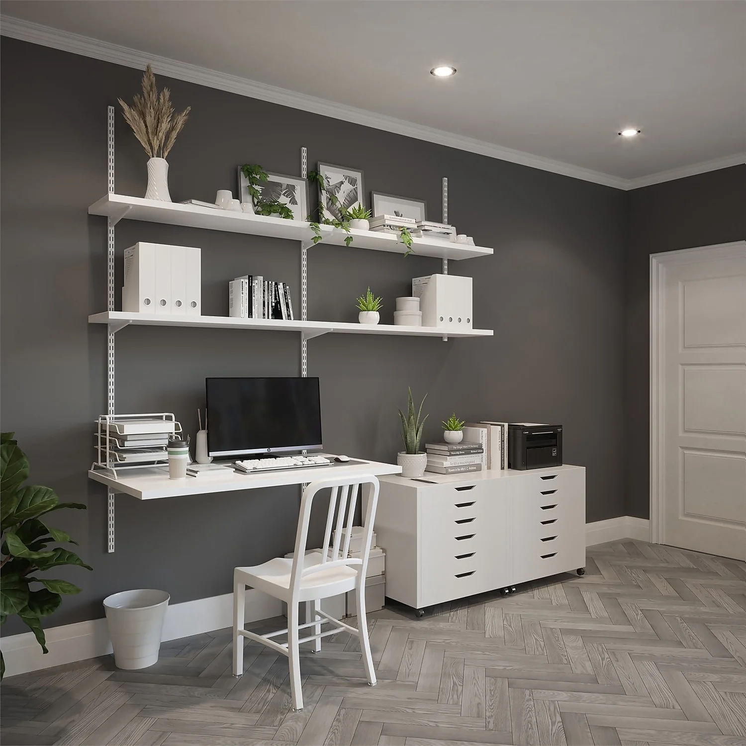 Anti-bacterial Twin Slot Shelving Kit - 1981mm White Twinslot And 120mm Brackets - White 6 Anti-bacterial Twin Slot Shelving Kit - 1981mm White Twinslot And 120mm Brackets - White - Image 4