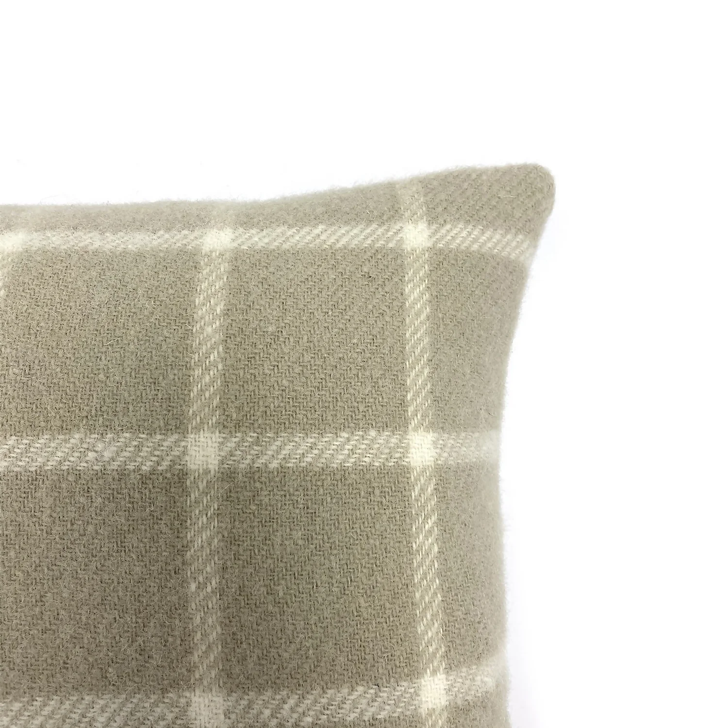 Country Living Wool Check Cushion - 50x50cm - Latte 4 Country Living Wool Check Cushion - 50x50cm - Latte - Image 2