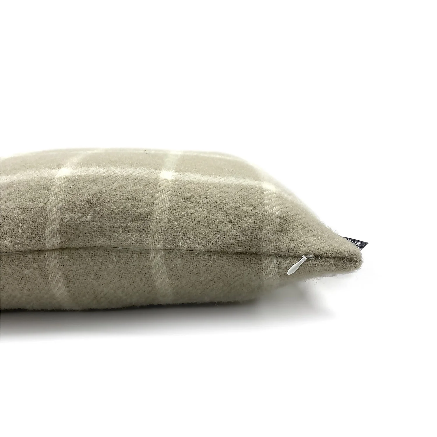 Country Living Wool Check Cushion - 50x50cm - Latte 5 Country Living Wool Check Cushion - 50x50cm - Latte - Image 3
