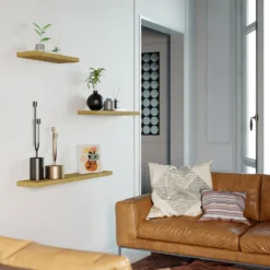 Flexi Storage Decorative Shelving Floating Shelf Mango Oak 600x38x240mm 6 Flexi Storage Decorative Shelving Floating Shelf Mango Oak 600x38x240mm -Furniture Series Sale 12889896 7344885493249976