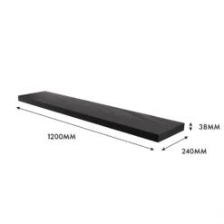 Flexi Storage Decorative Shelving Floating Shelf Black Oak 1200x38x240mm 11 Flexi Storage Decorative Shelving Floating Shelf Black Oak 1200x38x240mm -Furniture Series Sale 12889901 1154976219149113