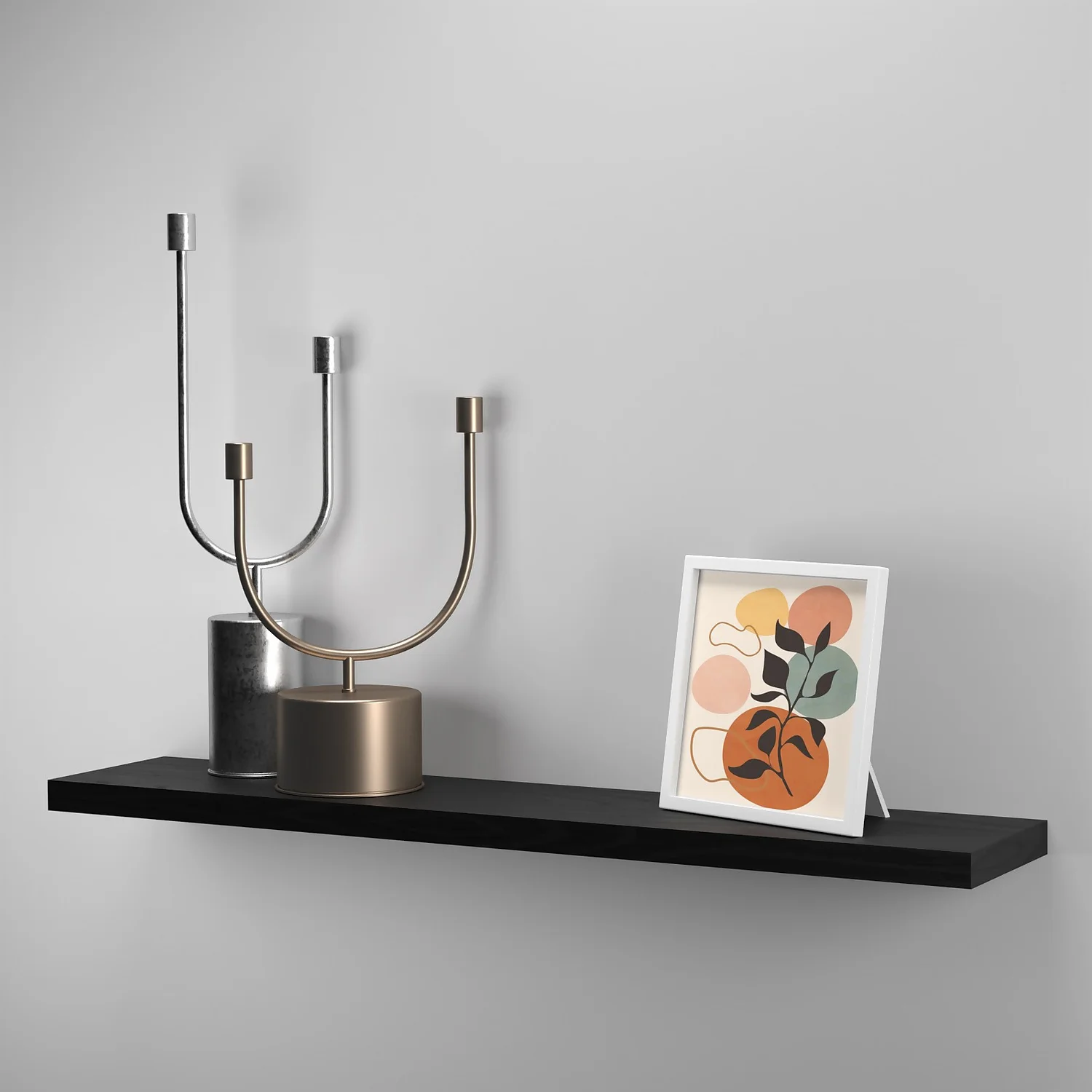 Flexi Storage Decorative Shelving Floating Shelf Black Oak 1200x38x240mm 6 Flexi Storage Decorative Shelving Floating Shelf Black Oak 1200x38x240mm - Image 4