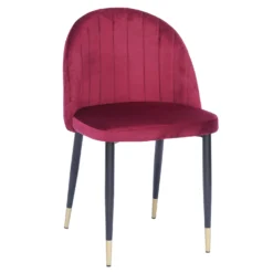 Illona Velvet Dining Chairs - Set Of 2 - Berry -Furniture Series Sale 12906334 2074862758242648