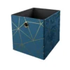 Clever Cube Velvet Geometric Insert - Smokey Blue & Gold -Furniture Series Sale 12932951 1424887876770175