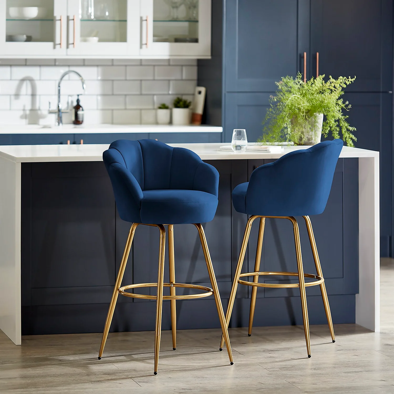 Sophia Bar Stool - Navy 4 Sophia Bar Stool - Navy - Image 2