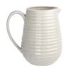 Crackle Effect Ribbed Jug - White -Furniture Series Sale 13036255 1434894568102370