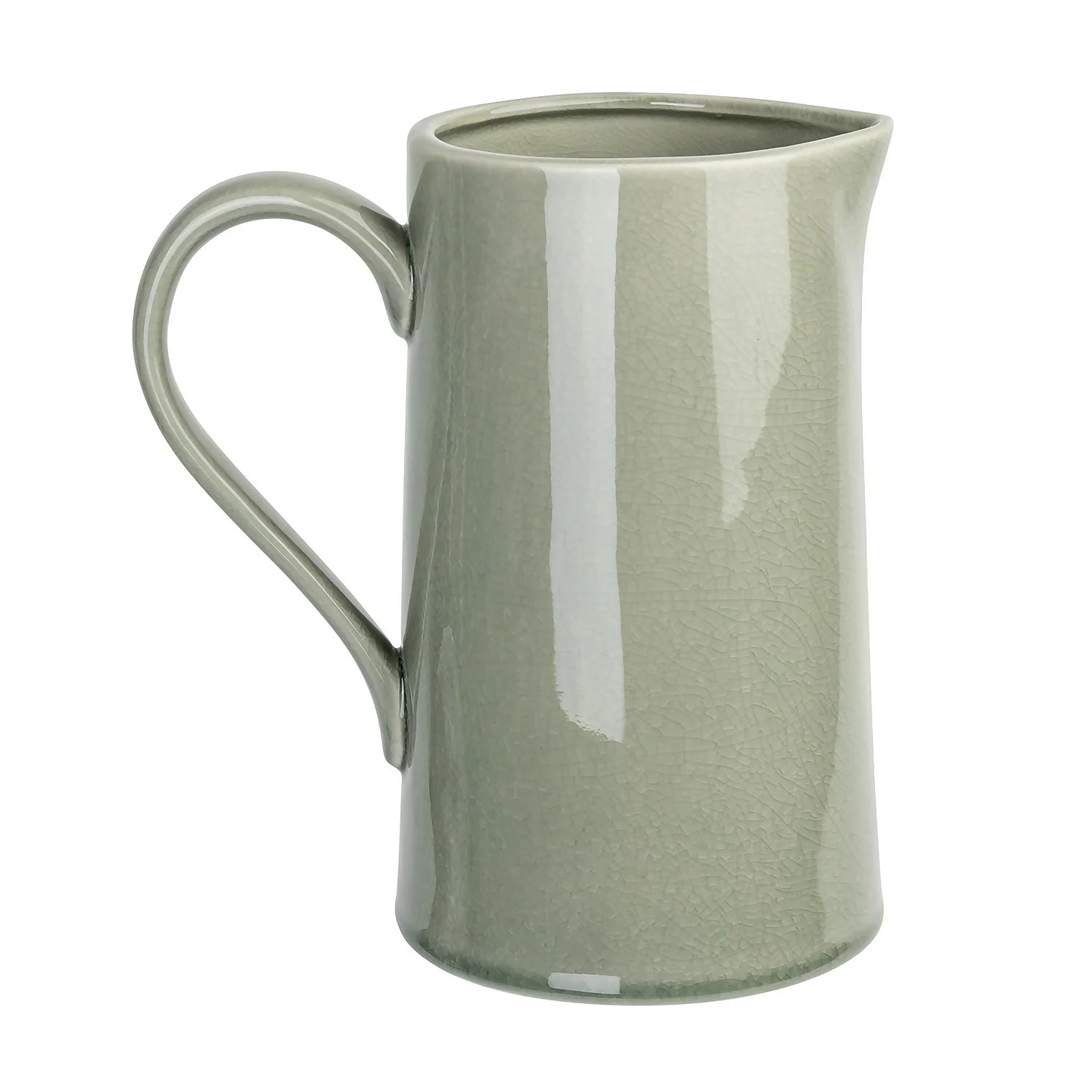 Crackle Effect Jug - Sage 3 Crackle Effect Jug - Sage