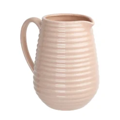 Crackle Effect Ribbed Jug - Blush -Furniture Series Sale 13036266 1894894568147775