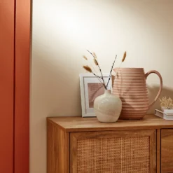 Crackle Effect Ribbed Jug - Blush -Furniture Series Sale 13036266 2014894568123493