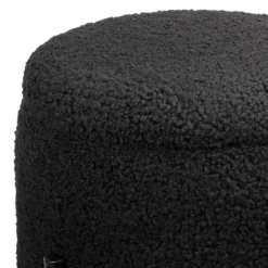 Tori Boucle Footstool - Black -Furniture Series Sale 13130401 1694919264484849