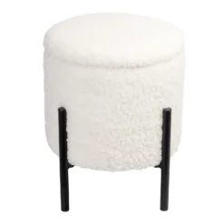 Tori Boucle Footstool - White -Furniture Series Sale 13130402 2134919264436786