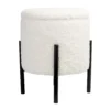 Tori Boucle Footstool - White -Furniture Series Sale 13130402 5854919264403219