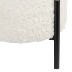 Tori Boucle Footstool - White -Furniture Series Sale 13130402 6934919264516025