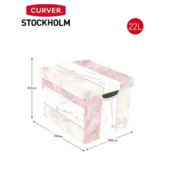 Curver Stockholm Mixed Marble Deco Storage Box - Pink & White 22L 11 Curver Stockholm Mixed Marble Deco Storage Box - Pink & White 22L -Furniture Series Sale 13148481 2094896660314901