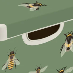 Curver Stockholm Bees Deco Storage Box - Green - 22L -Furniture Series Sale 13169626 5564898511804807