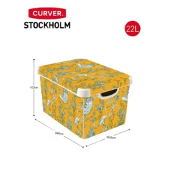 Curver Stockholm Stork Deco Storage Box - Yellow - 22L -Furniture Series Sale 13169628 7774898511971226