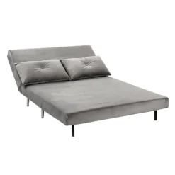 Freya Velvet Folding Sofa Bed - Grey -Furniture Series Sale 13222764 1194933444598958