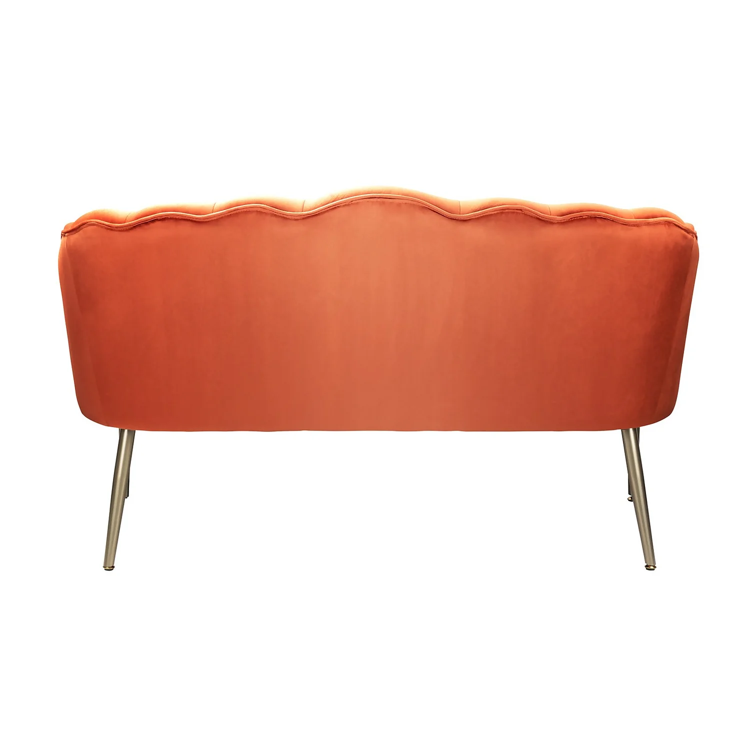 Sophia Scallop Occasional Sofa - Burnt Orange 6 Sophia Scallop Occasional Sofa - Burnt Orange - Image 4
