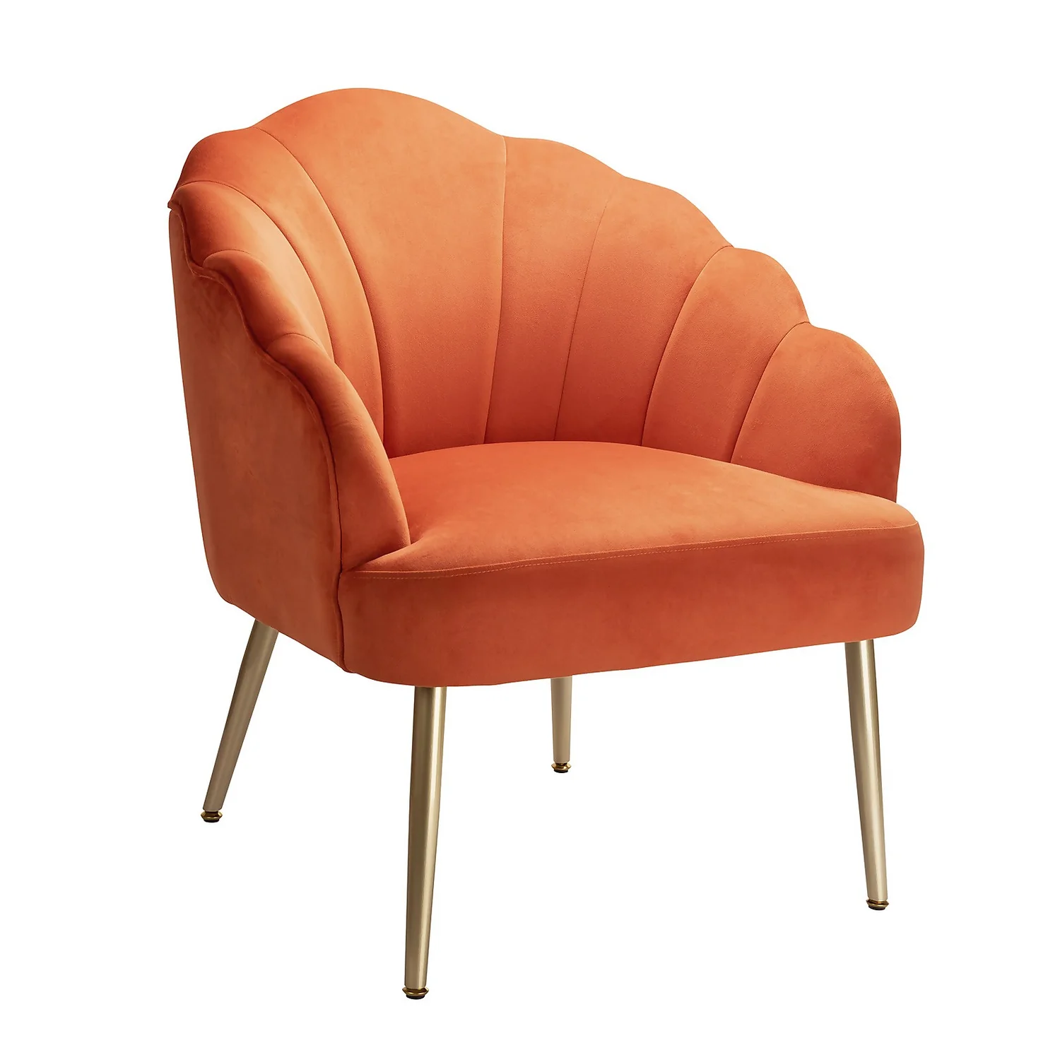 Sophia Scallop Occasional Chair - Burnt Orange 3 Sophia Scallop Occasional Chair - Burnt Orange