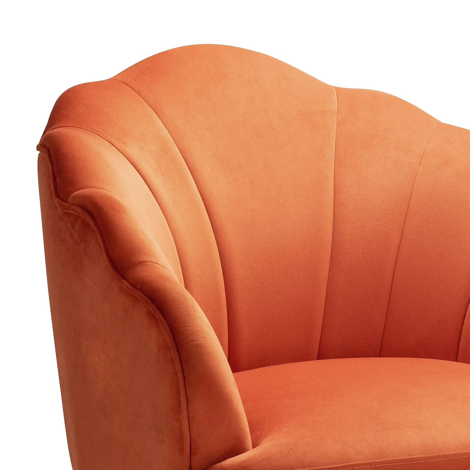 Sophia Scallop Occasional Chair - Burnt Orange 7 Sophia Scallop Occasional Chair - Burnt Orange - Image 5