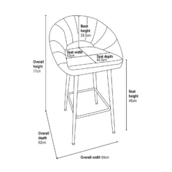 Margot Bar Stool - Black -Furniture Series Sale 13222775 1355018741143179