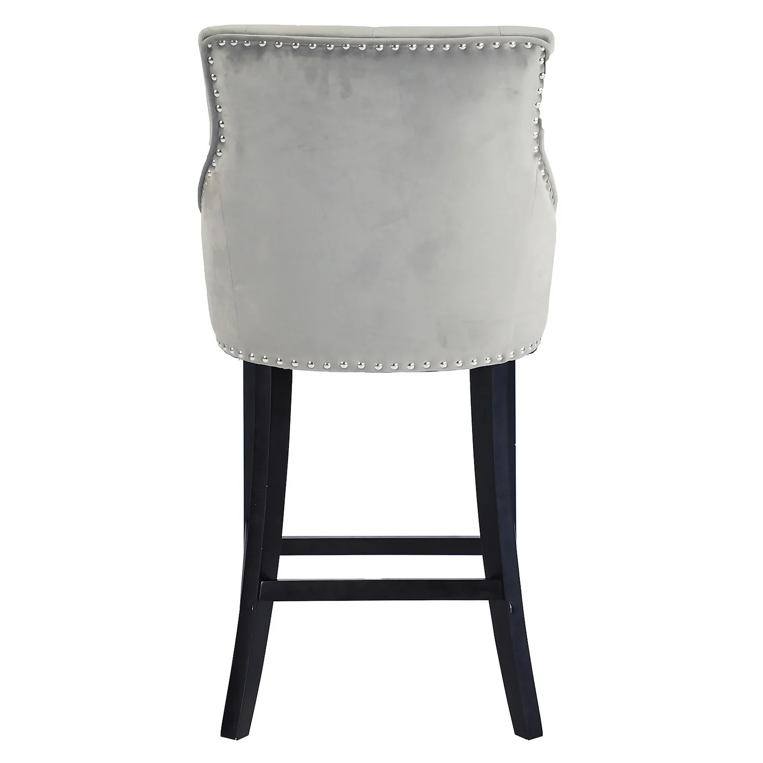 Annabelle Velvet Bar Stool - Grey 8 Annabelle Velvet Bar Stool - Grey - Image 6