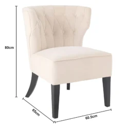 Sadie Velvet Accent Chair - Ivory -Furniture Series Sale 13223762 1644927512217629