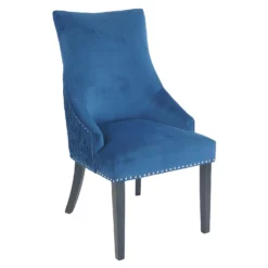 Annabelle Pleated Back Velvet Dining Chairs - Set Of 2 - Navy -Furniture Series Sale 13223766 6354926476878617