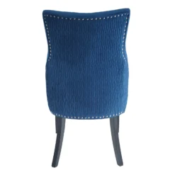 Annabelle Pleated Back Velvet Dining Chairs - Set Of 2 - Navy -Furniture Series Sale 13223766 8924926477070695