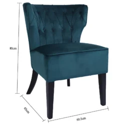 Sadie Velvet Accent Chair - Aegean Blue -Furniture Series Sale 13223769 1444958840774388