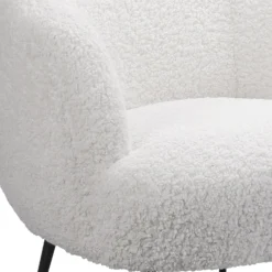 Tori Boucle Tub Chair - White -Furniture Series Sale 13224150 2014919264590698