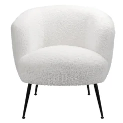 Tori Boucle Tub Chair - White -Furniture Series Sale 13224150 3994919264467773