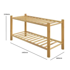 Living Elements 2 Tier Bamboo Shoe Rack -Furniture Series Sale 13231129 1384929069103455