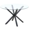 Ludlow Round Glass Dining Table - Charcoal -Furniture Series Sale 13244362 2424947243449697