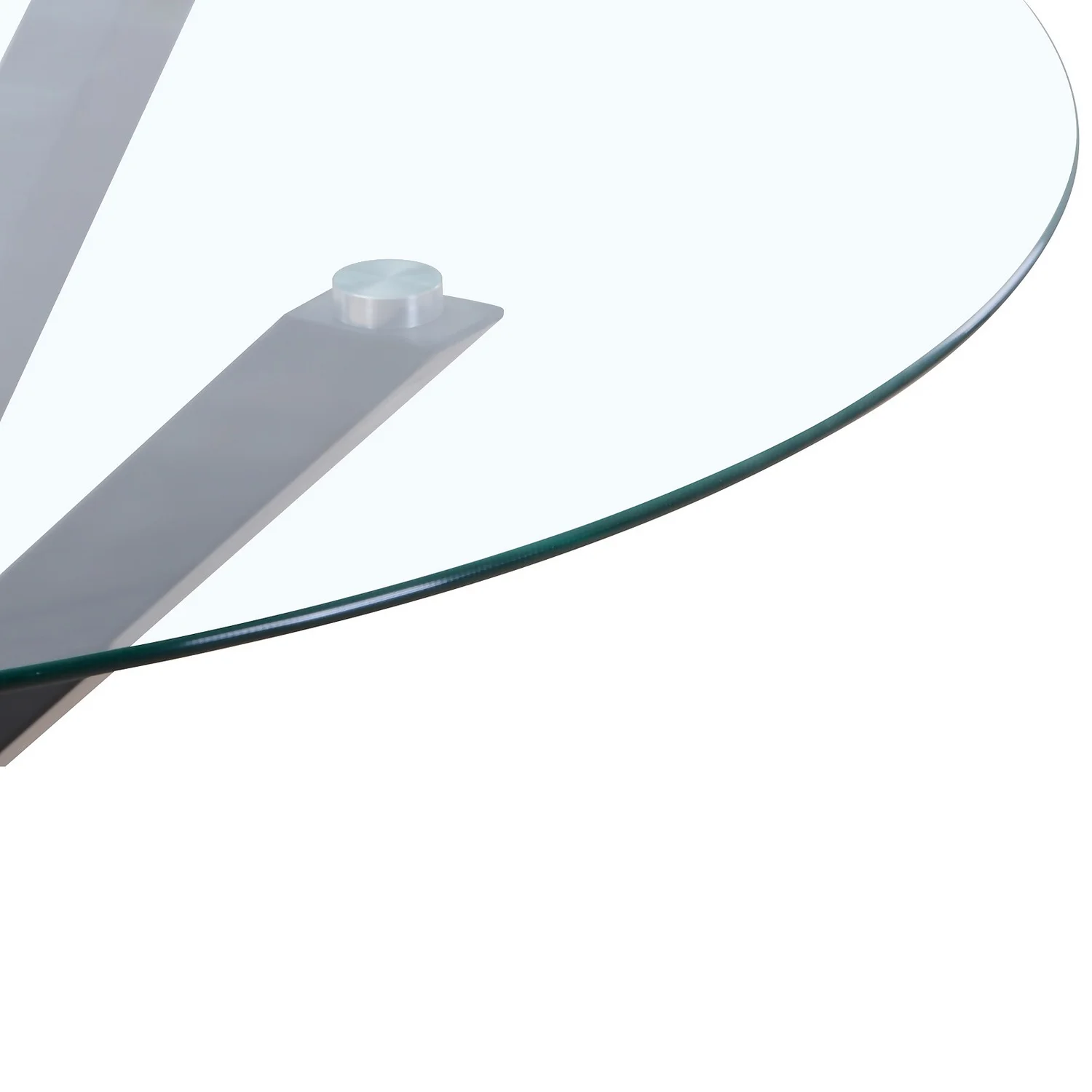 Ludlow Round Glass Dining Table - Charcoal 5 Ludlow Round Glass Dining Table - Charcoal - Image 3