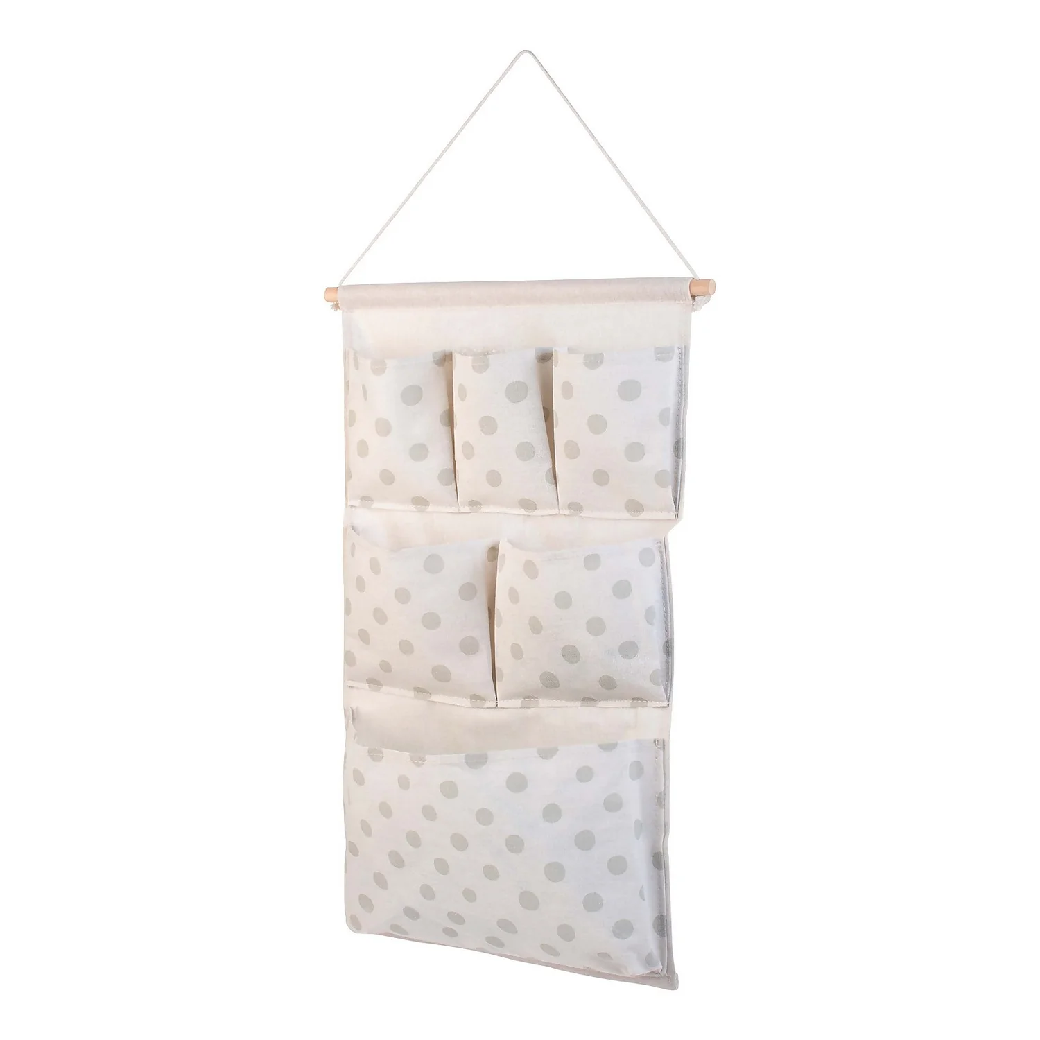 None Flexi Storage Kids 6 Pocket Hanging Organiser - White & Grey Polka Dot 2 None Flexi Storage Kids 6 Pocket Hanging Organiser - White & Grey Polka Dot
