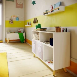 Kids Tray Storage Shelf - White & Natural 10 Kids Tray Storage Shelf - White & Natural -Furniture Series Sale 13277678 1984929069822093