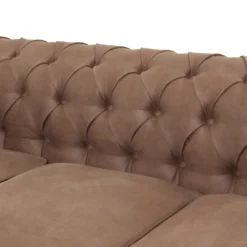 Chesterfield Faux Leather 3 Seater Sofa - Tan -Furniture Series Sale 13514413 1104961771305515