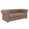 Chesterfield Faux Leather 3 Seater Sofa - Tan -Furniture Series Sale 13514413 1295036616365136