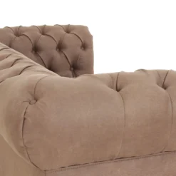 Chesterfield Faux Leather 3 Seater Sofa - Tan -Furniture Series Sale 13514413 3634961771332227