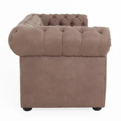Chesterfield Faux Leather 3 Seater Sofa - Tan -Furniture Series Sale 13514413 5844961771251422