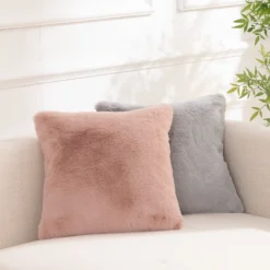 Faux Fur Rabbit Cushion - 45x45cm - Vapour -Furniture Series Sale 13552792 7864964335751661