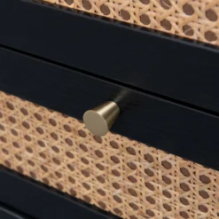 Kubu Rattan 2 Drawer Side Table - Black -Furniture Series Sale 13633731 1164974471828717