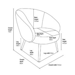 Bella Occasional Chair - Grey -Furniture Series Sale 13644167 1335018743014399