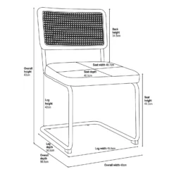 Rory Rattan Back Dining Chair - Set Of 2 - Cream -Furniture Series Sale 13644185 1665021841115740