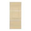 Linear Sliding Wardrobe Door 3 Panel Cream Glass With White Wooden Frame (W)914mm -Furniture Series Sale 13660783 1464935066699690