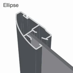 Ellipse Sliding Wardrobe Door 1 Panel Cream Glass With Aluminium Frame (W) 914mm -Furniture Series Sale 13660786 5824986133816311