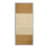 Ellipse Sliding Wardrobe Door 4 Panel Windsor Oak Panel And Cream Glass With Aluminium Frame (W)610mm -Furniture Series Sale 13660790 1594935066699873