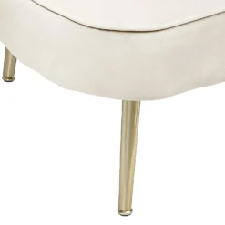 Gigi Velvet Chaise Longue - Cream -Furniture Series Sale 13698291 1384975247775096